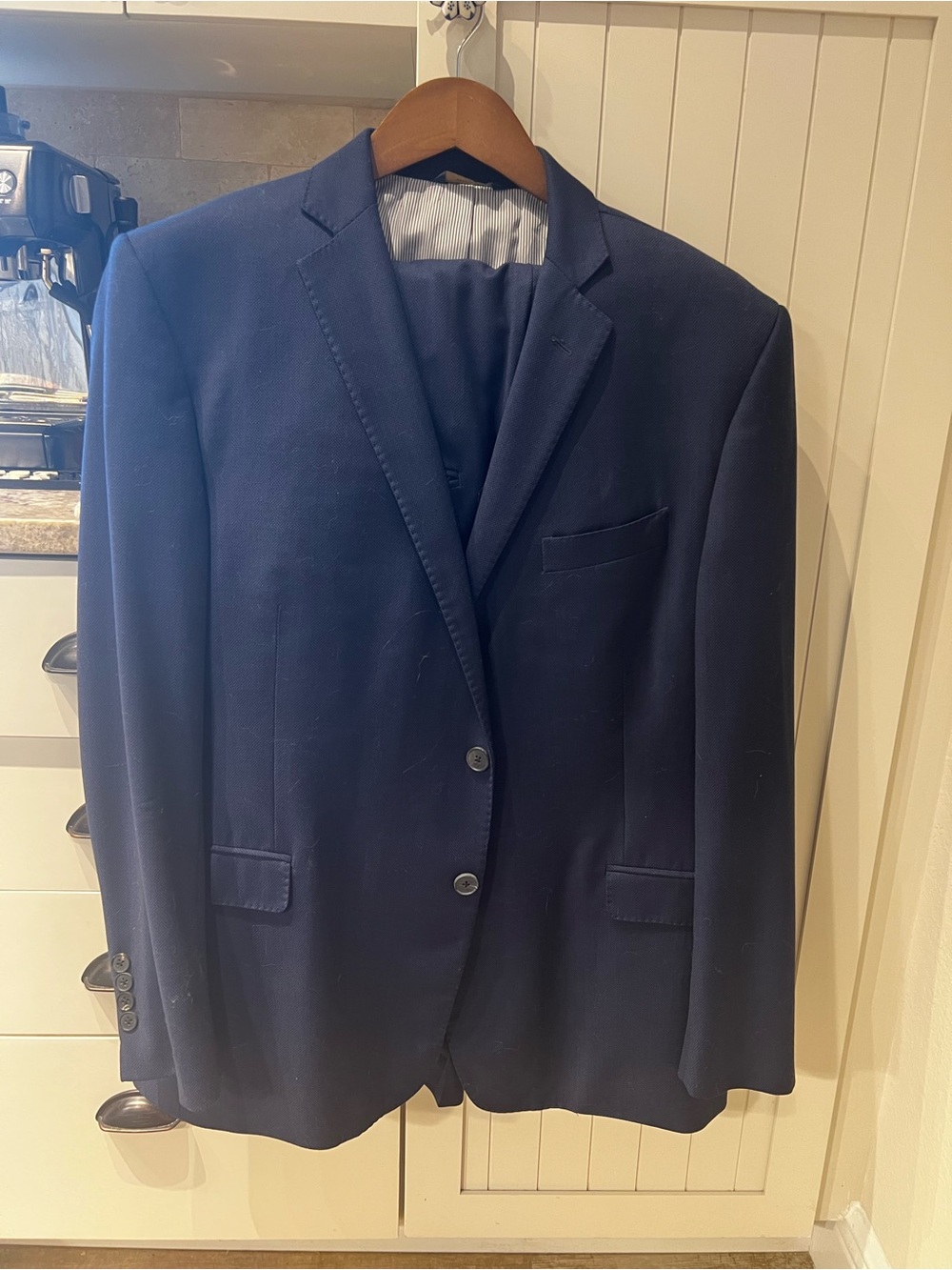 Brooks Brothers Navy Two-Button Suit with 38x32 tailored pants